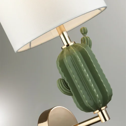 Бра с выключателем Cactus 5425/1W Odeon Light  на 1 лампа, основание золотое зелёное в стиле современный  фото 7
